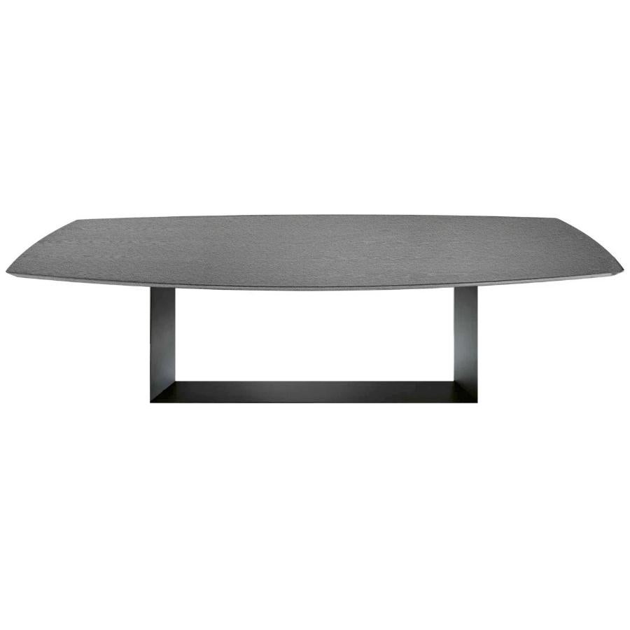 Moderne Table de salle à manger T5 grise en céramique et métal, conçue par Giulio Mancini, fabriquée en Italie en vente