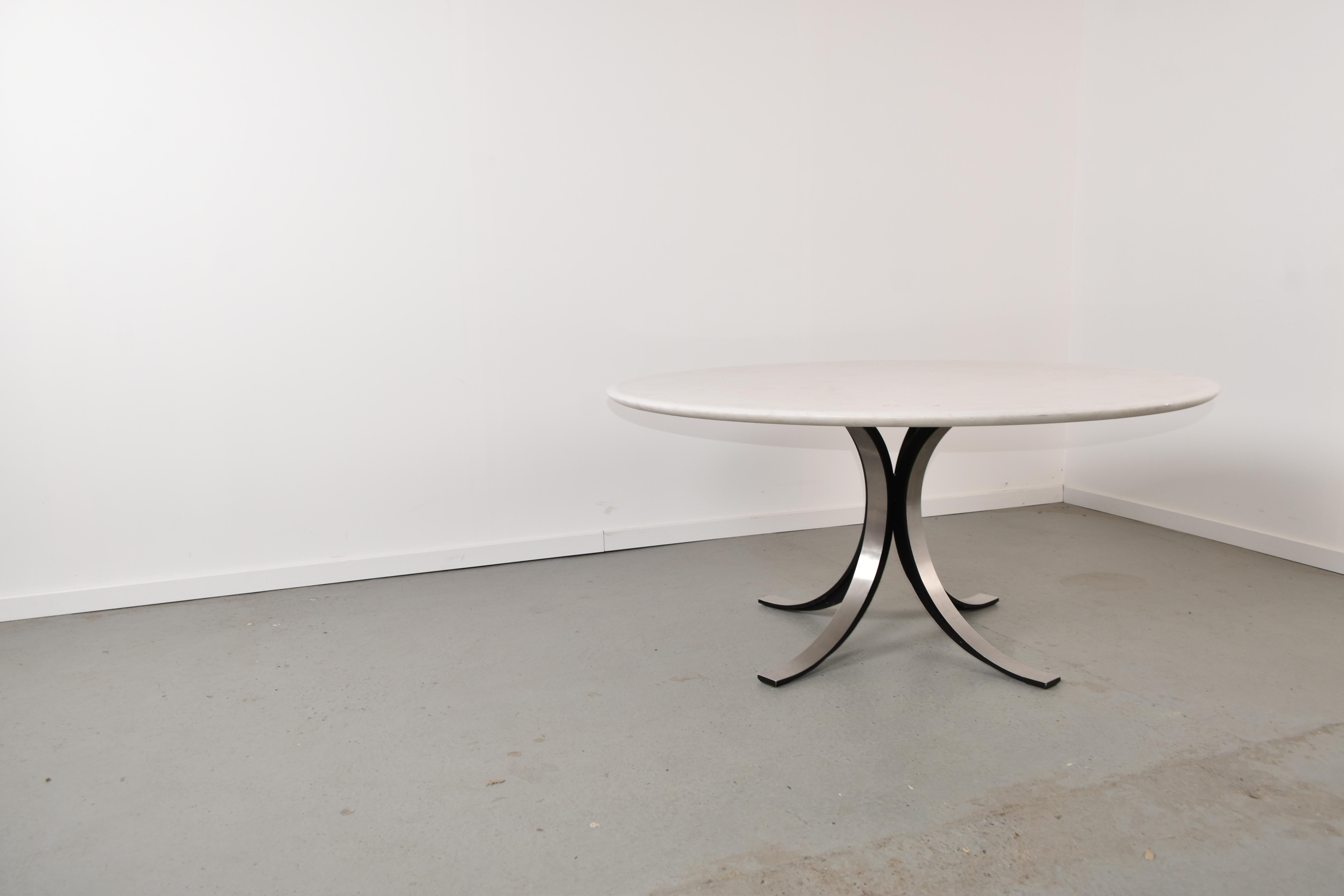 Metal T69 Low dining table by Osvaldo Borsani & Eugenio Gerli for Tecno For Sale