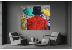 Les conspirateurs discutant d'un plan d'action, peinture sur toile