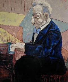 The pianist, Painting, Oil on Canvas