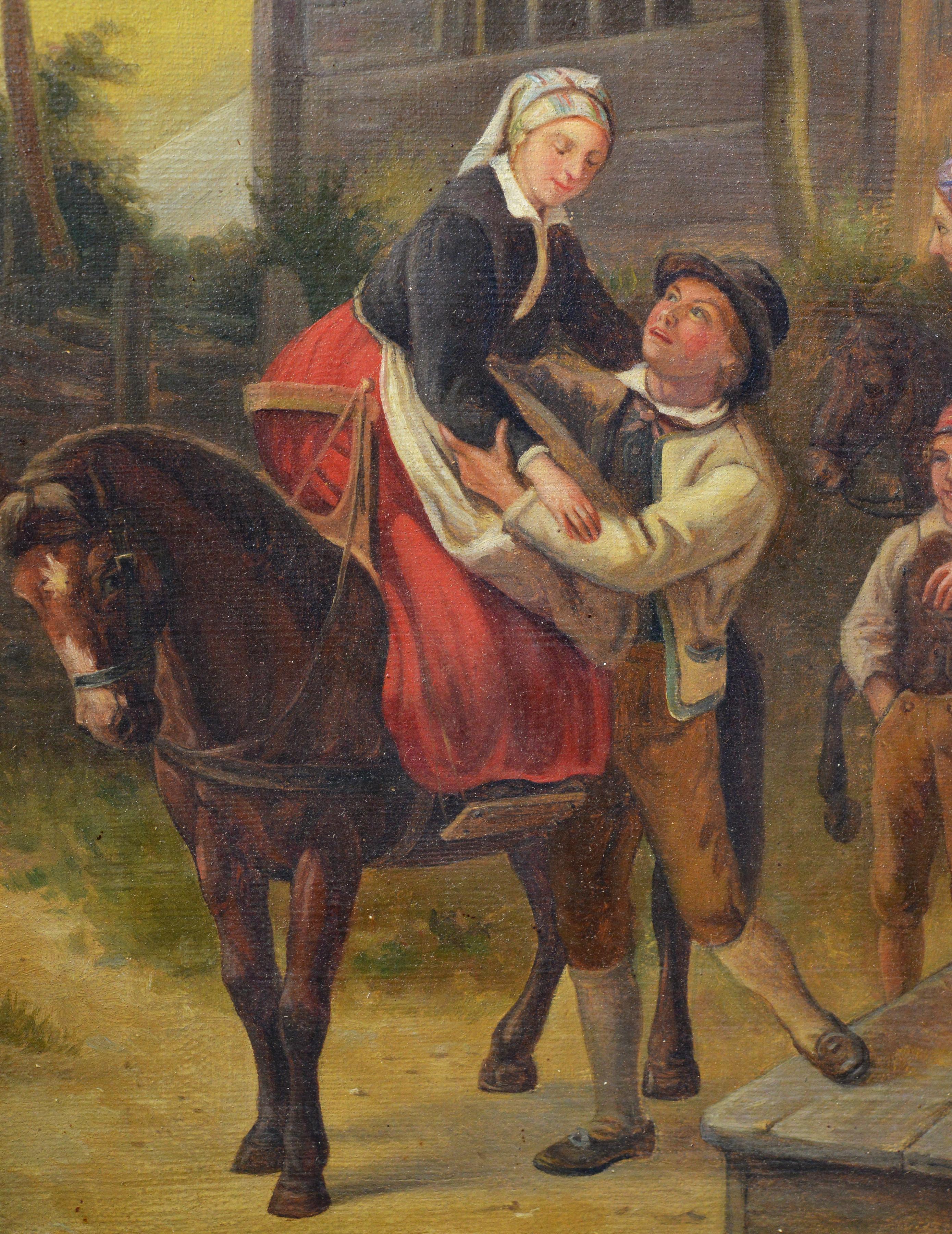 This charming Swedish countryside genre painting, signed lower left 