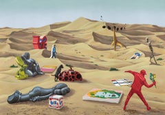 Art Desert - Desert Landscape - Yayoi Kusama Pumpkin, Kaws, Andy Warhol