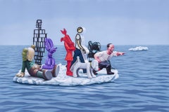 Ta Men+ Painting: Floating Ice - Jeff koons, Kaws, Yue Minjun, Julian Opie 