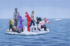 Ta Men+ Painting: Floating Ice - Jeff koons, Kaws, Yue Minjun, Julian Opie