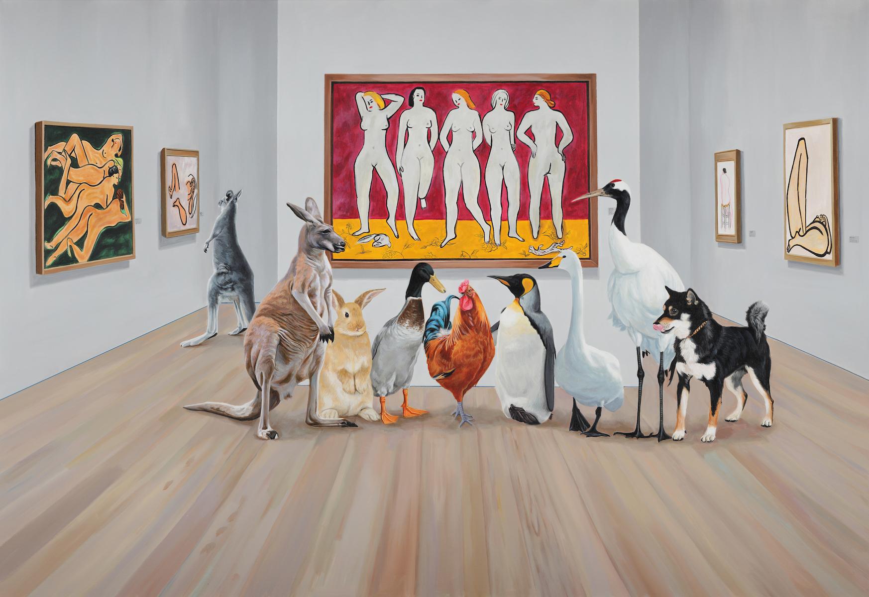 The Artist Chang Yu artworks in the museum - animals 