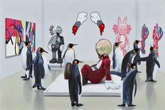 The Companion - Kaws artworks with penguin in the museum