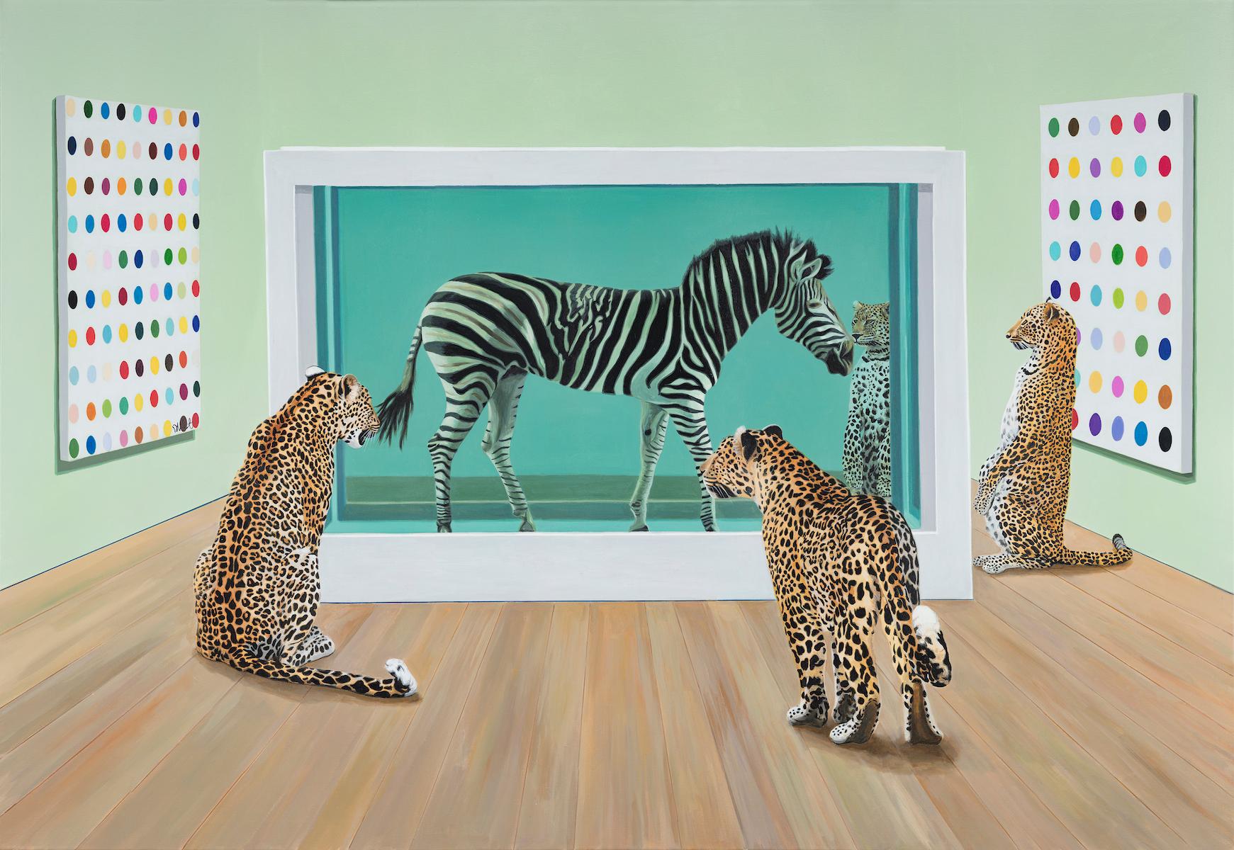 Ta Men+ Animal Painting - The Inner Life - Damien Hirst - Zebra - The Incredible Journey 