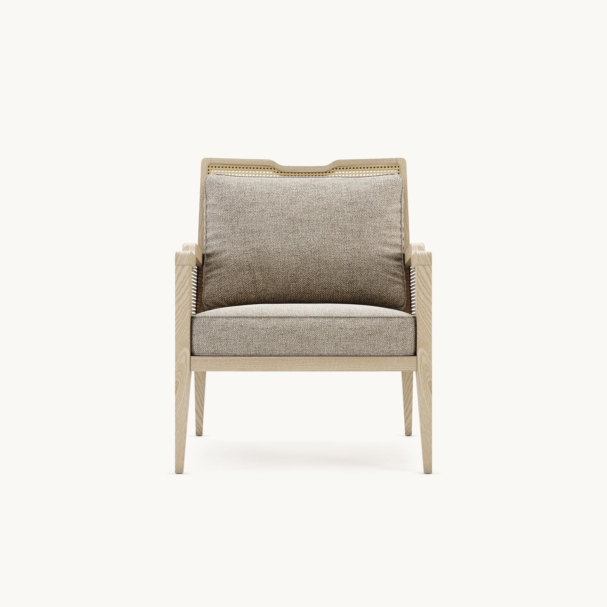 Artisan assembled from matte walnut and woven work, the chair also benefits from a comfortably cushioned seating pad and back support, ensuring an unforgettable experience.
Fabrics – Cotton velvet Paris
Finishes – Woven cane, wood.
Contact us to