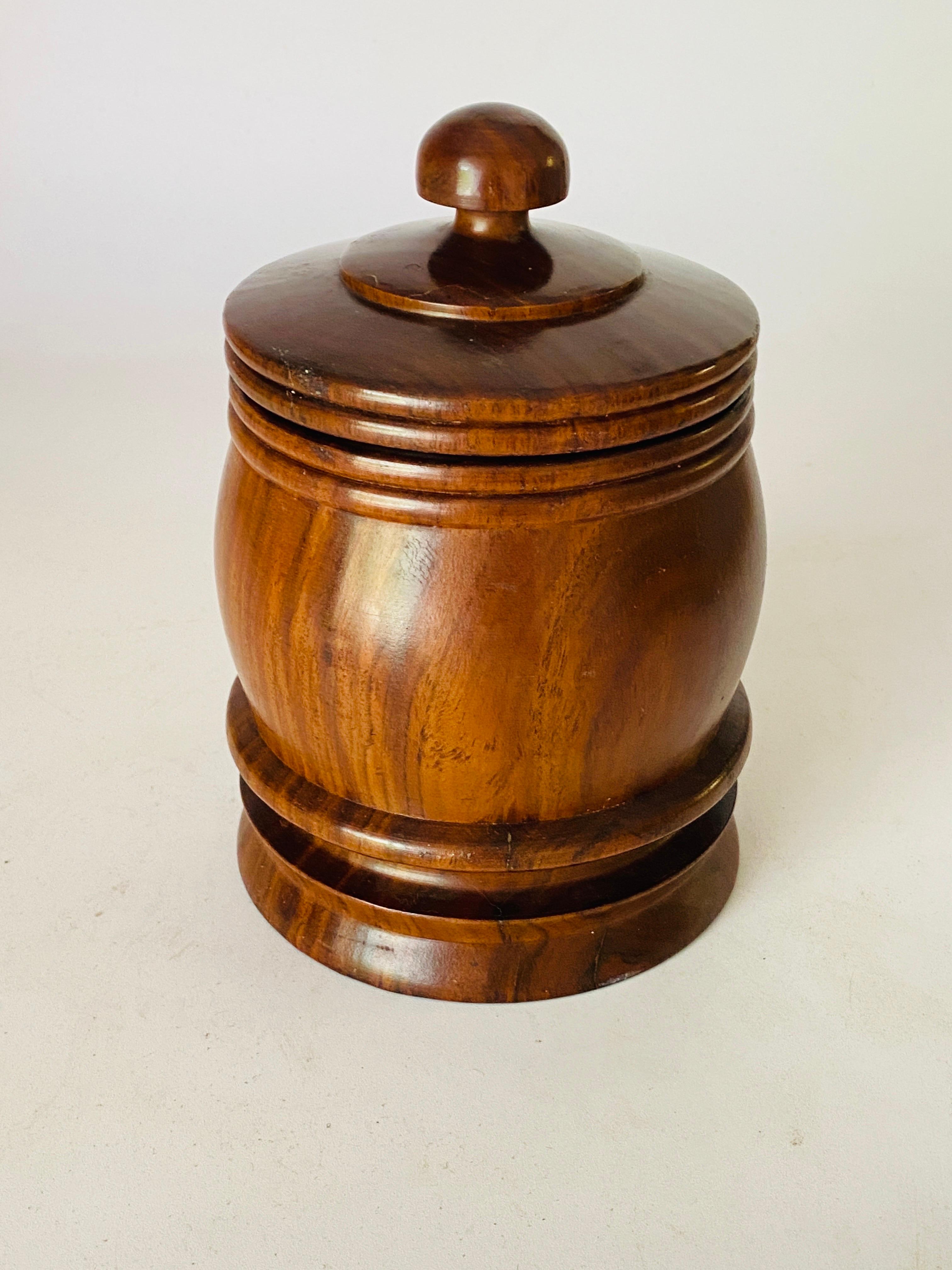 Tabacco Pot With a Lid in Brown Color French 1970 For Sale 4
