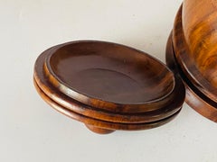 Tabacco Pot With a Lid in Brown Color French 1970