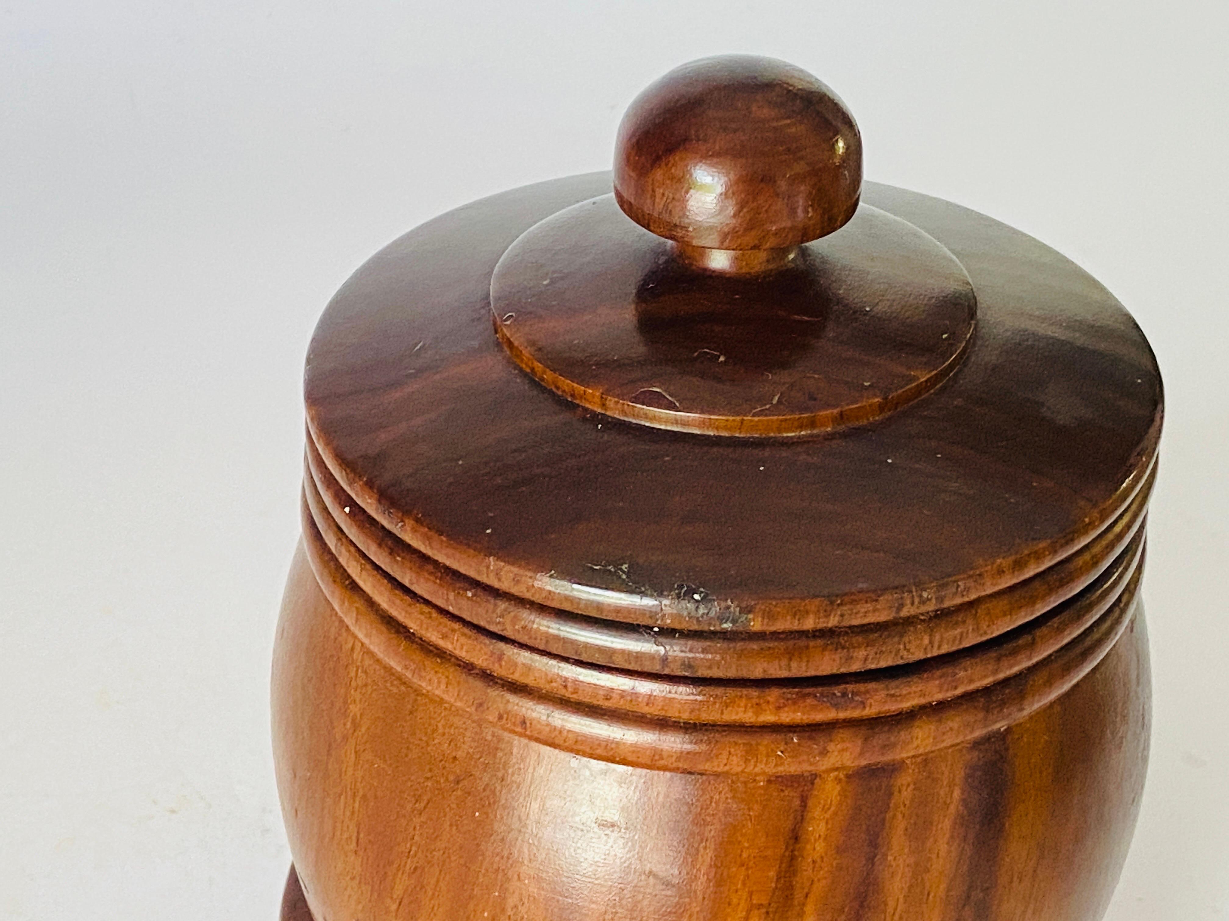 Tabacco Pot With a Lid in Brown Color French 1970 For Sale 1