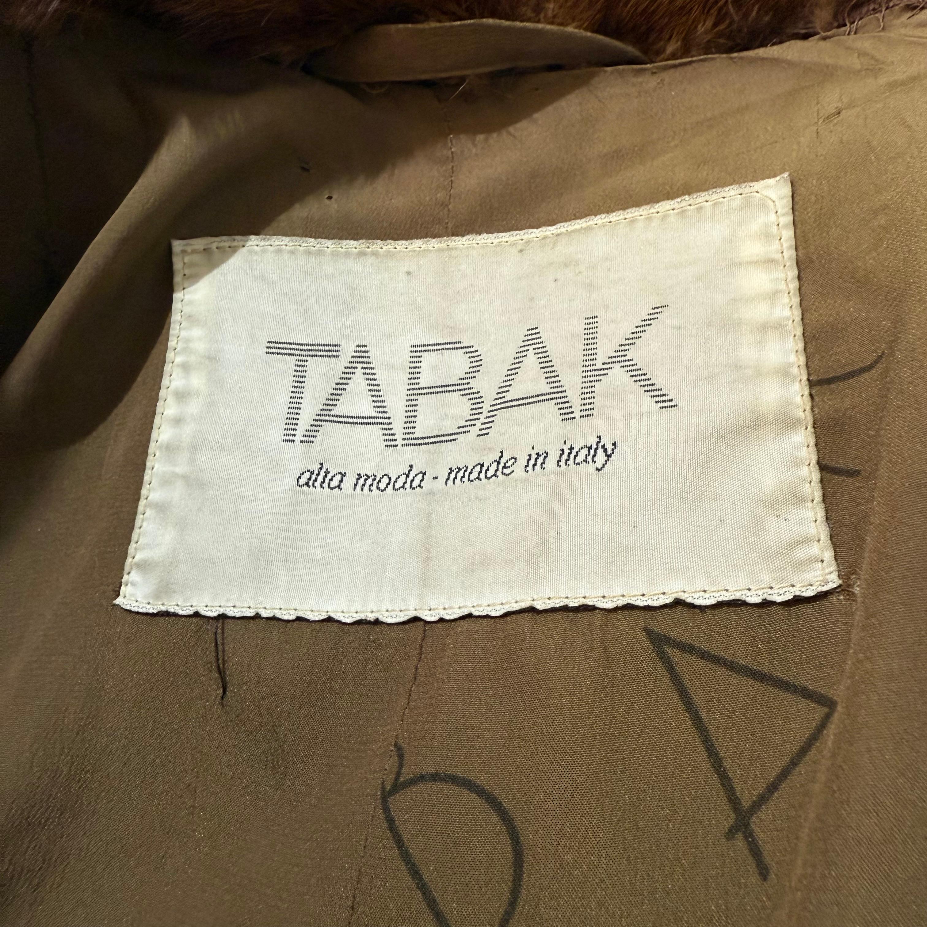 Tabak Brown Real Mink Long Fur Coat M in vendita 3
