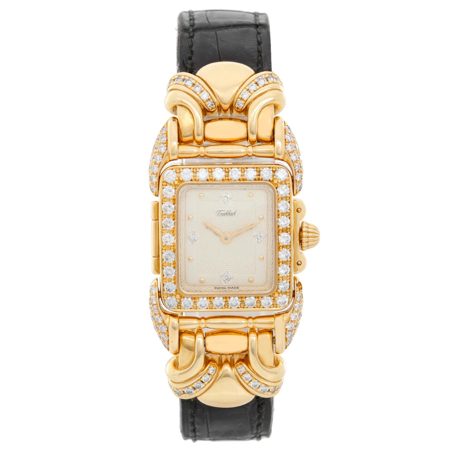 Tabbah 18 Karat Yellow Gold Diamond Ladies Watch