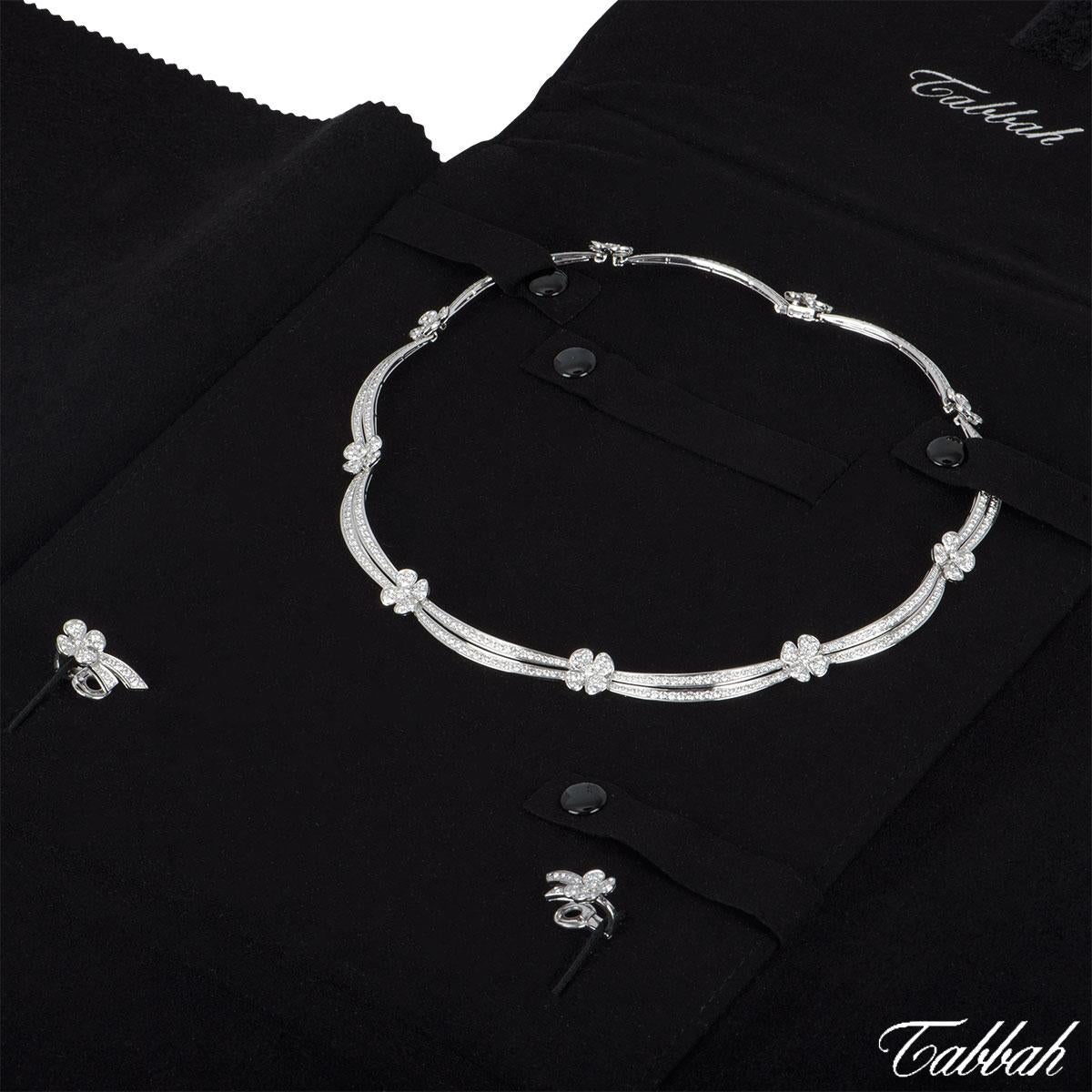 Women's Tabbah Diamond Jewellery Necklace and Earrings Suite 11.51 total carats