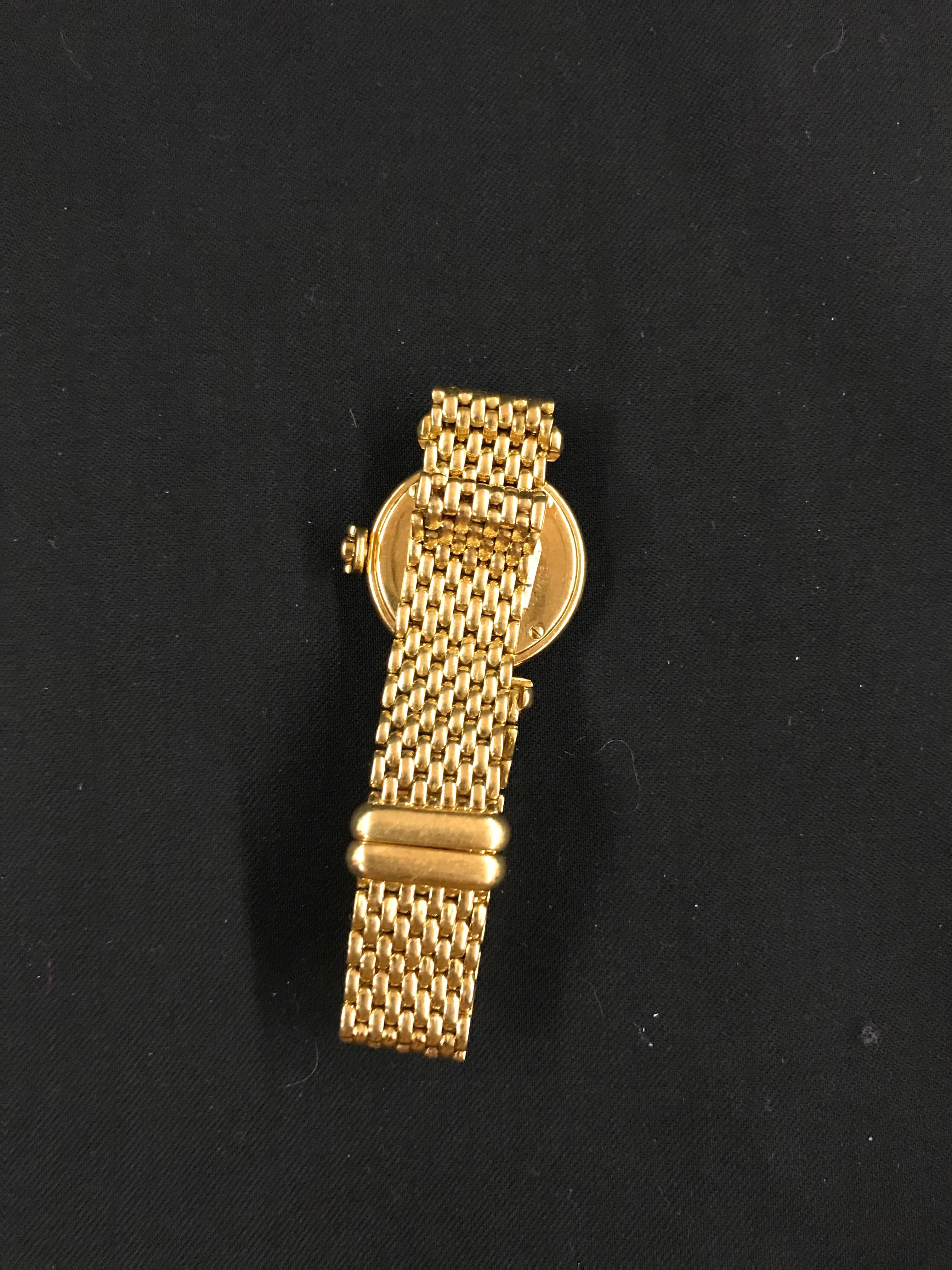Tabbah Wristwatch in 18K Gold and Diamonds Beret Model In Good Condition For Sale In Paris, FR