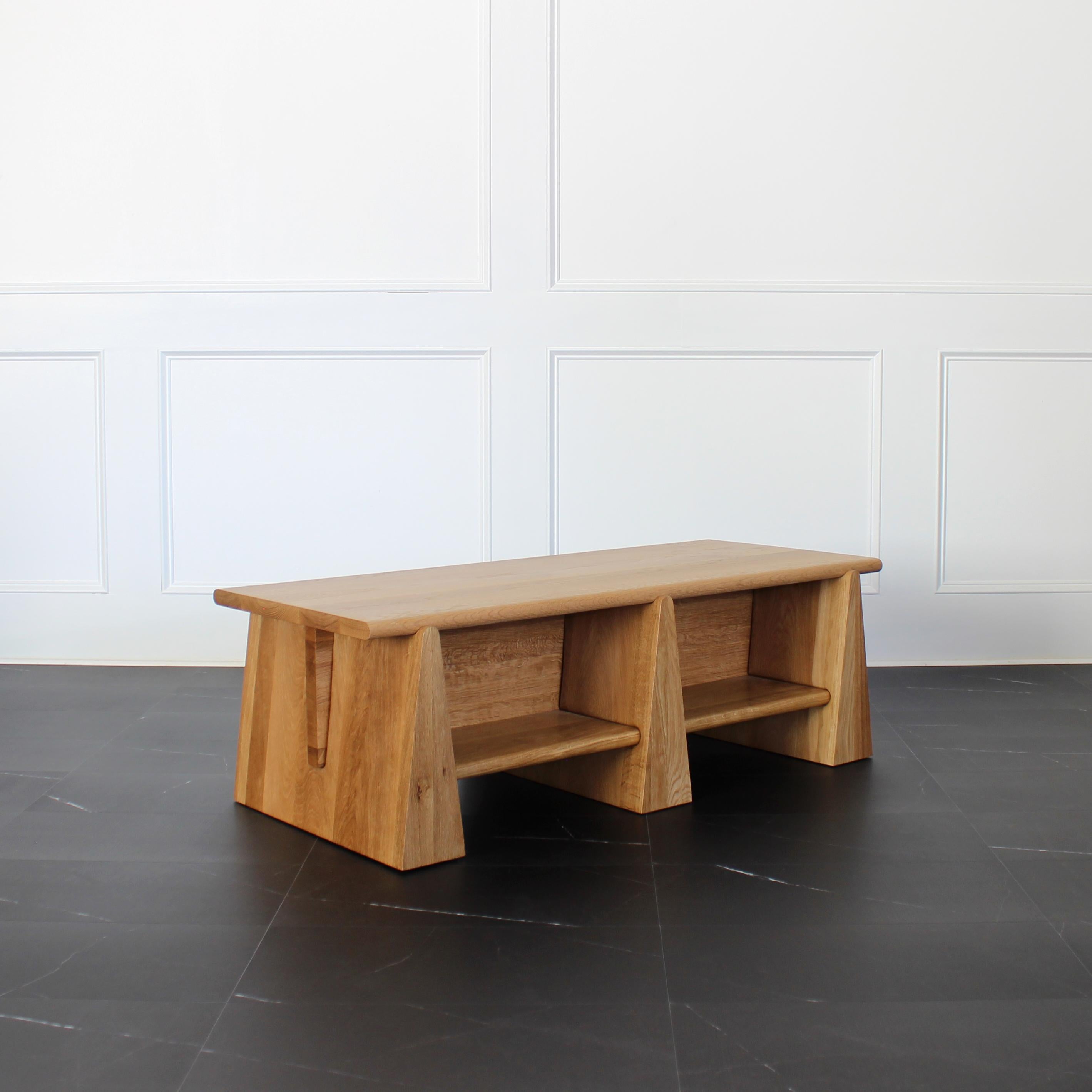 Tabei Coffee Table by Crump and Kwash 

Features a solid wood frame and table top with a durable acrylic sealer. 

Available in - White Oak, Walnut, Blackened Oak, and Maple. 

Customizations available.