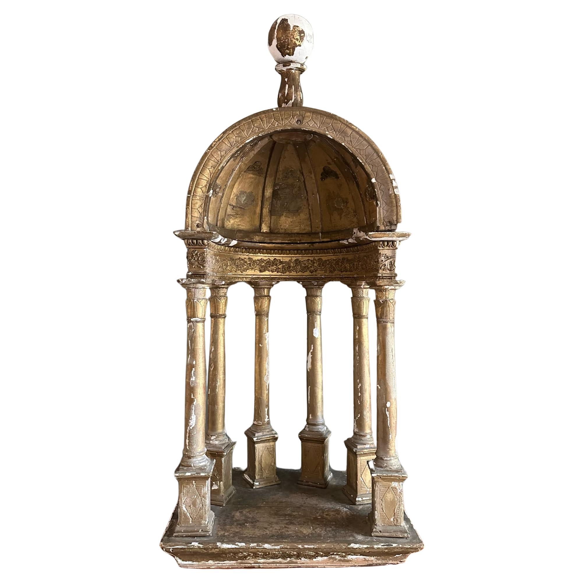Tabernacle or Dome 19th century Gilded very Big  For Sale