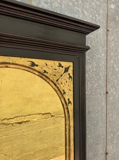 Tabernacle Frame With Arched 22 kt Sgraffito Liner, Hand Gilt 22 kt Gold Mirror