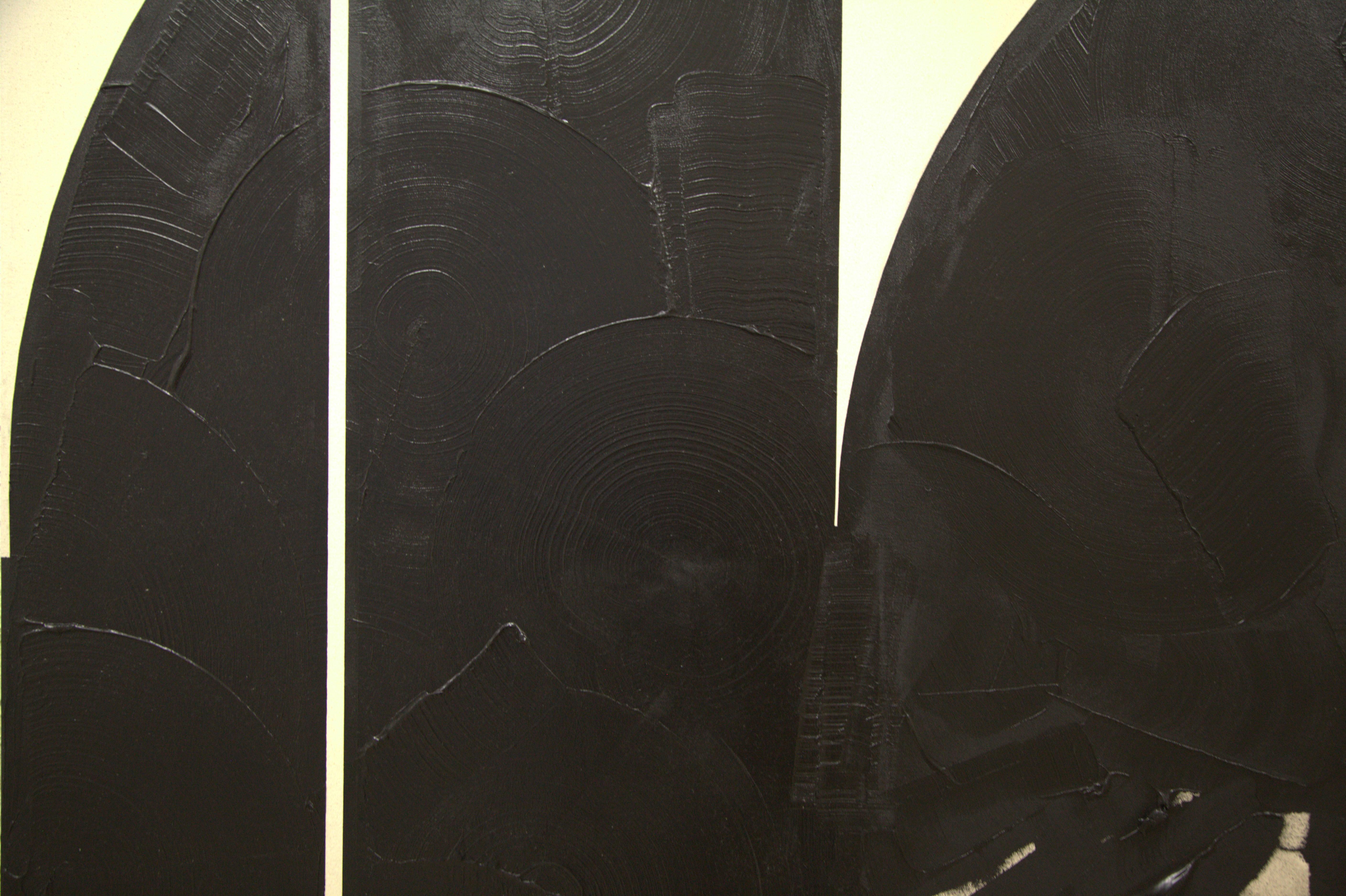ABSTRACT Diptych Painting Texture Black British Artist Tabitha Millett 2023 For Sale 4