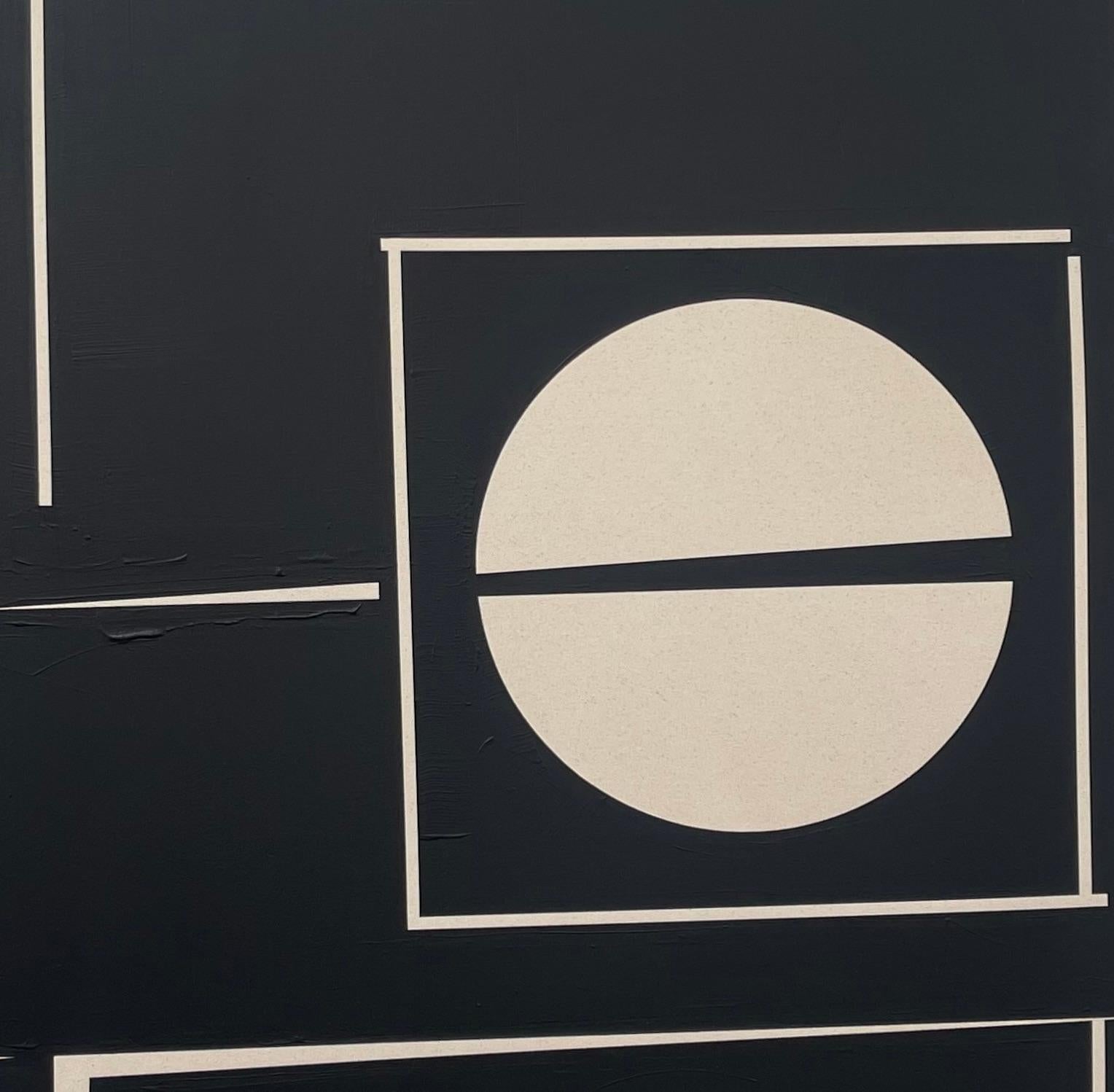 RESUMEN Pintura Textura Negro Artista británica Tabitha Millett 2025 en venta 1