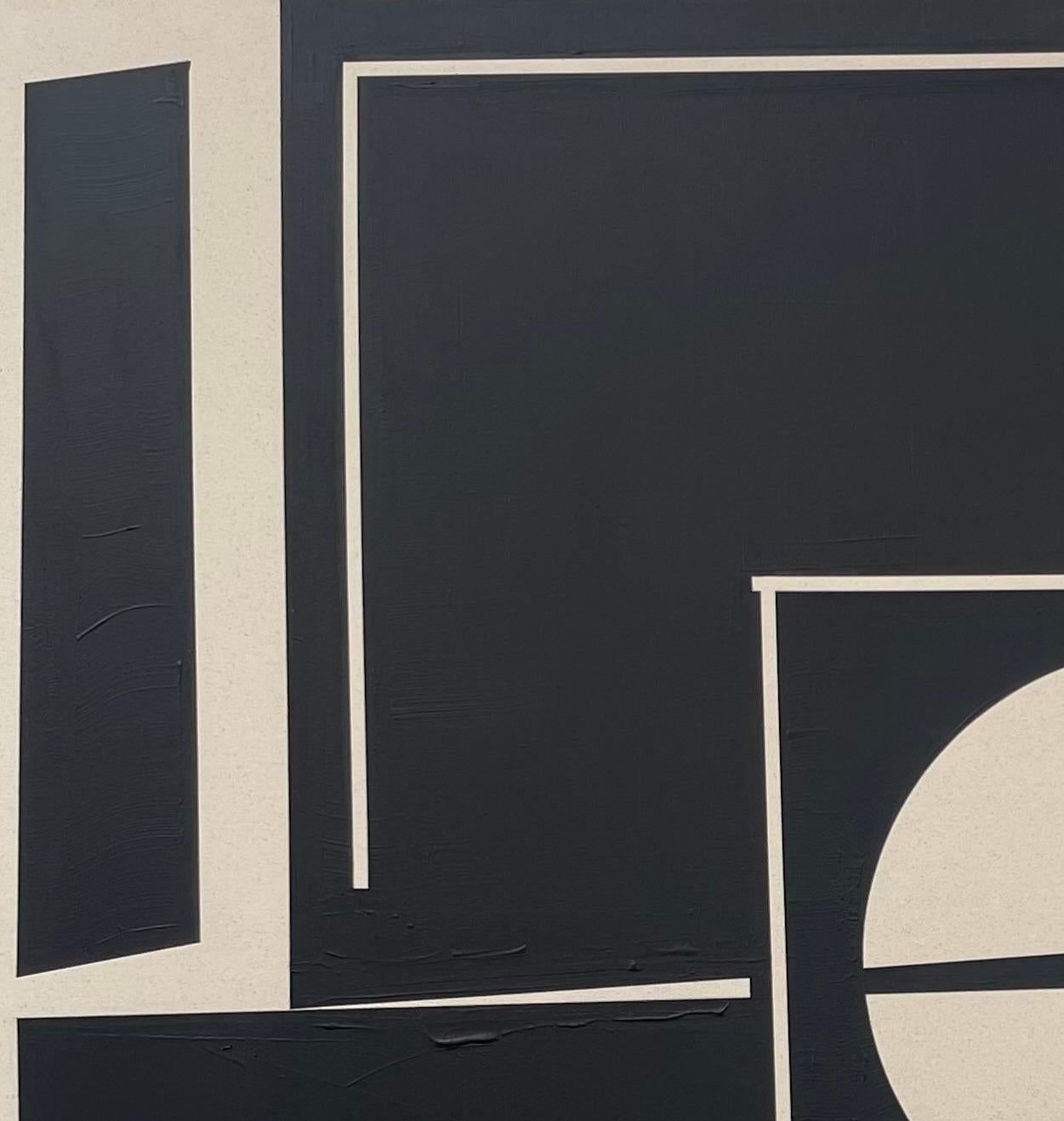 RESUMEN Pintura Textura Negro Artista británica Tabitha Millett 2025 en venta 2