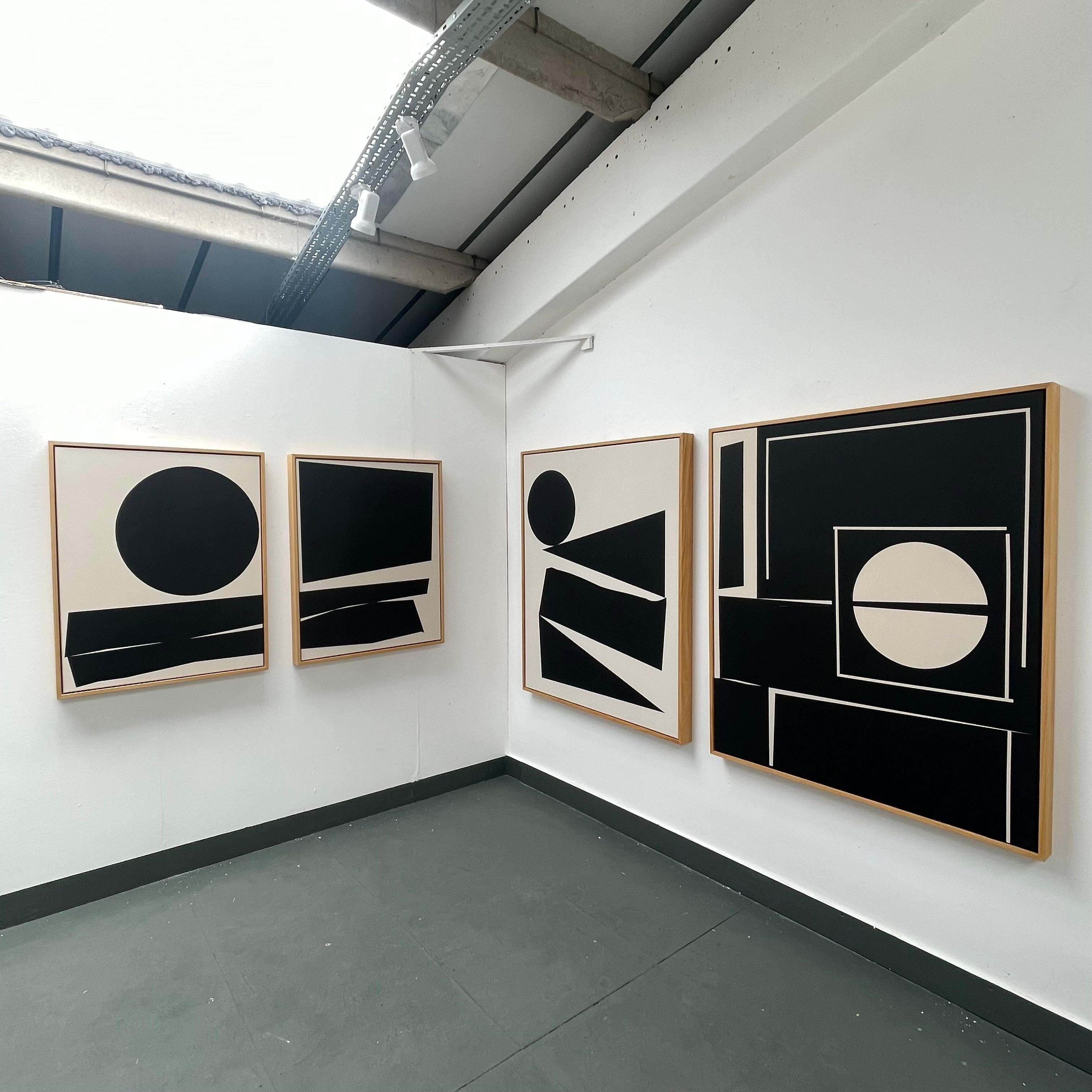 RESUMEN Pintura Textura Negro Artista británica Tabitha Millett 2025 en venta 5