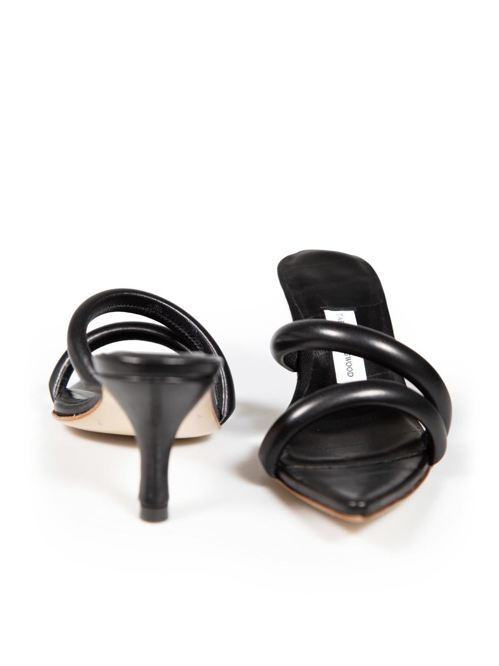 Tabitha Ringwood Black Leather Clove Sandals Size UK 4 In Good Condition In London, GB