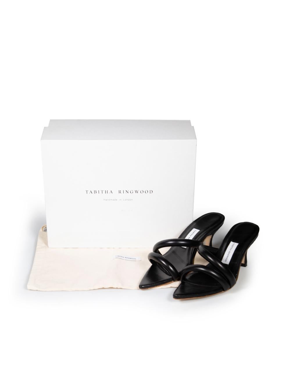 Tabitha Ringwood Black Leather Clove Sandals Size UK 4 2