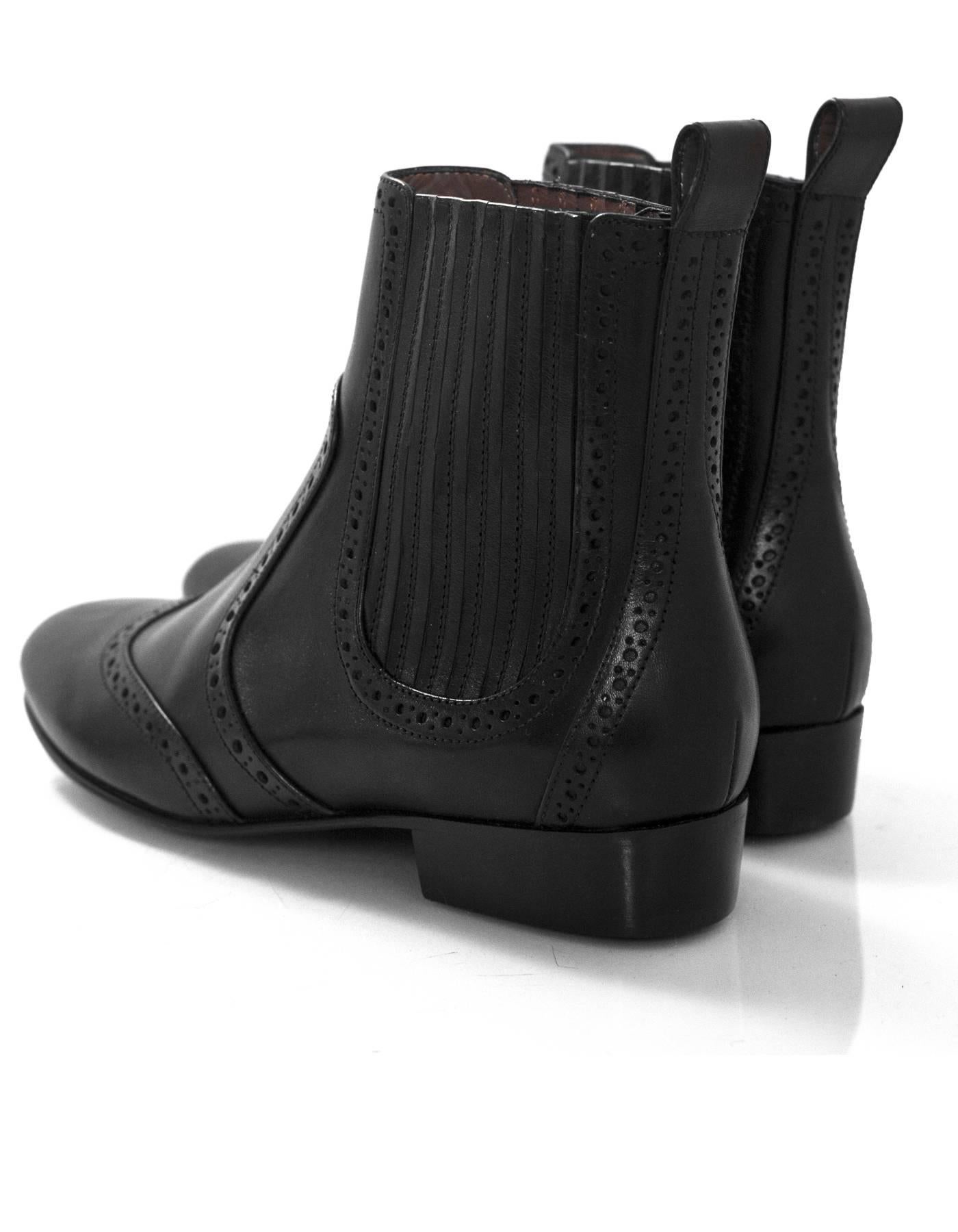 Tabitha Simmons Black Spectator Sibley Ankle Boots Sz 36 with Box, DB In Excellent Condition In New York, NY