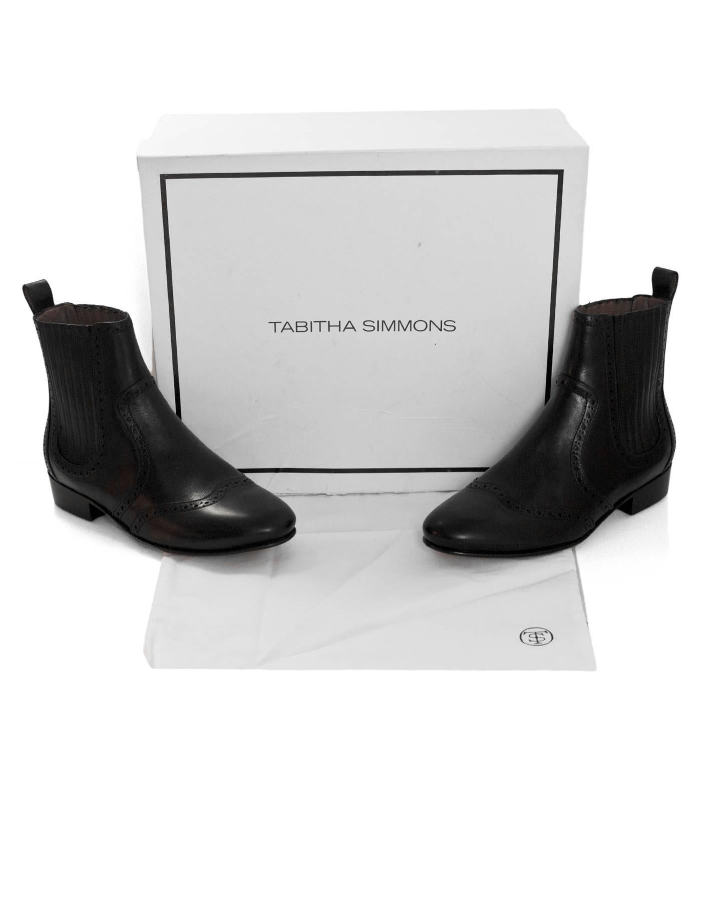 Tabitha Simmons Black Spectator Sibley Ankle Boots Sz 36 with Box, DB 1