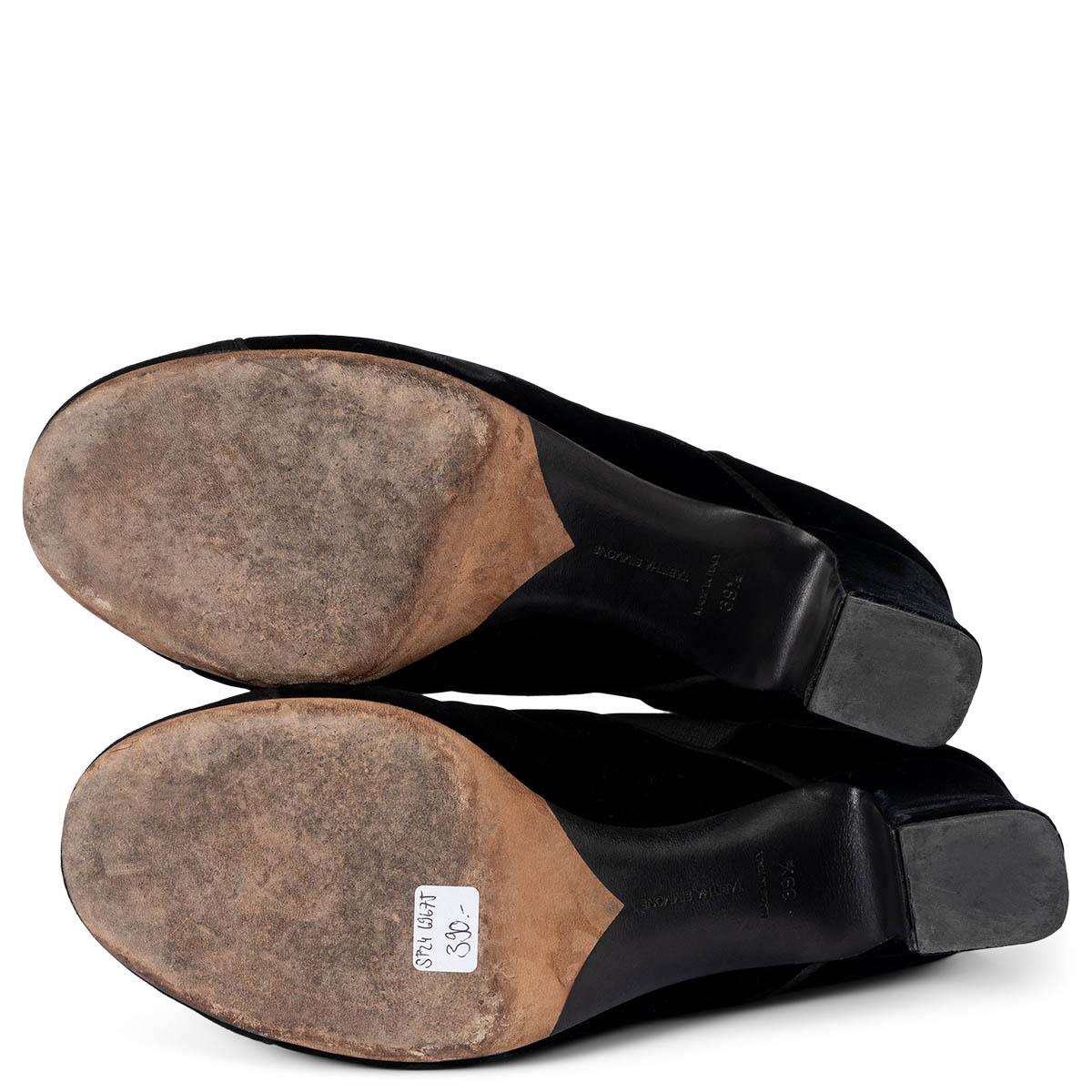 TABITHA SIMMONS black velvet KIKI Ankle Boots Shoes 39.5 For Sale 2