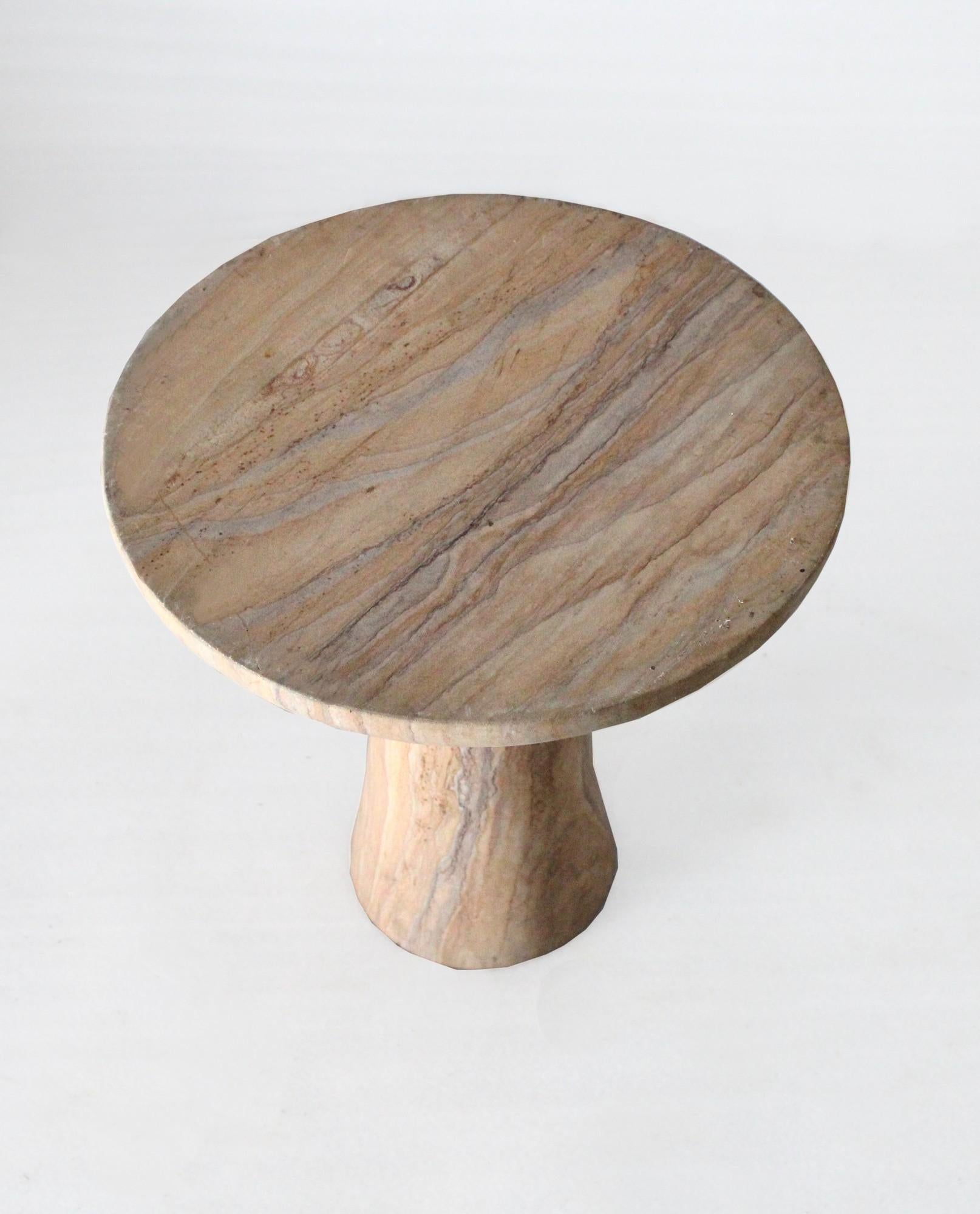 Other Tabla Table in Rainbow Teakwood Handcrafted in India by Paul Mathieu For Sale