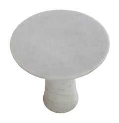 Tabla Table in White Marble by Paul Mathieu for Stephanie Odegard