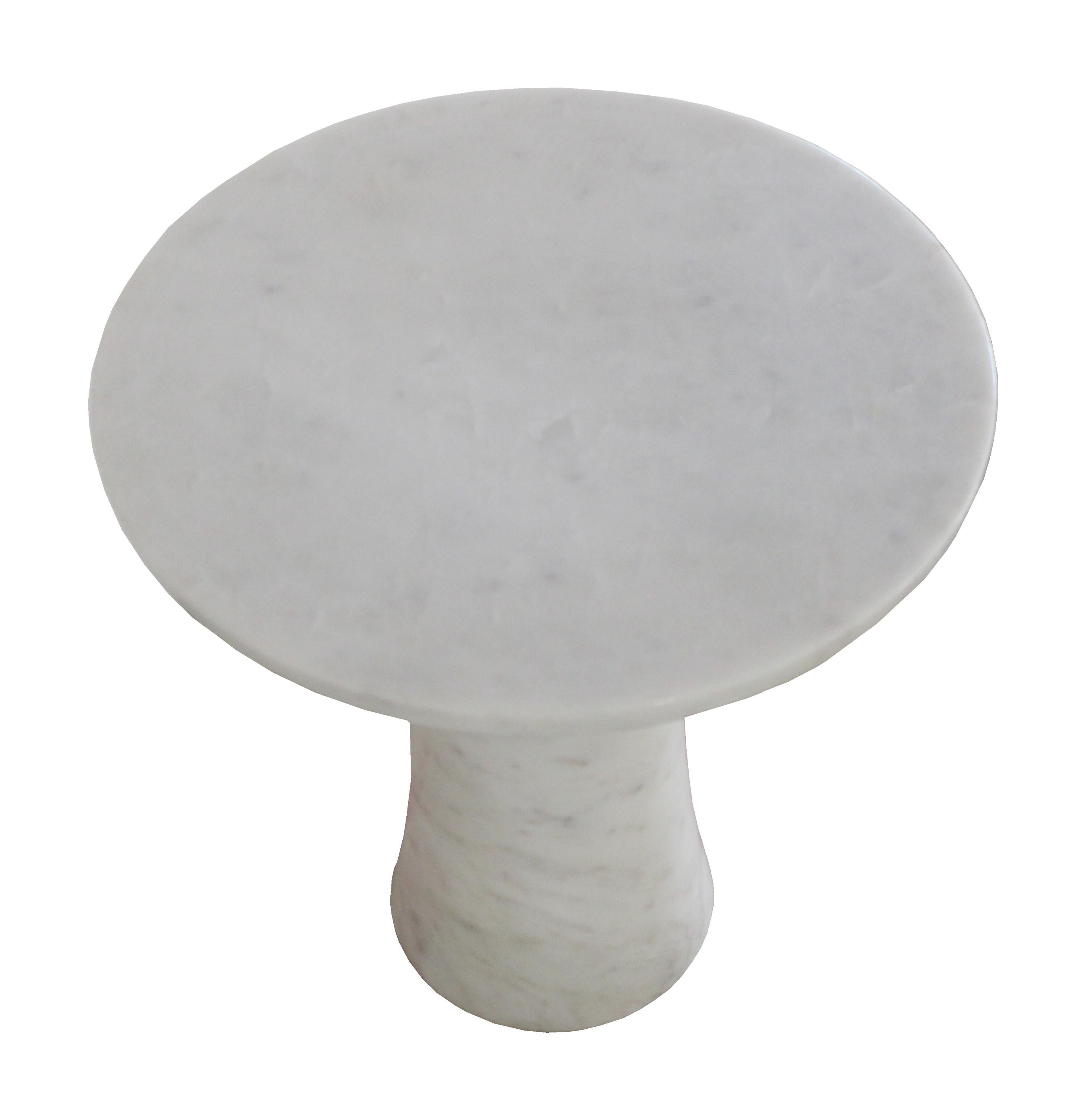 One of the most simple, clean and versatile design from the collection of Stephanie Odegard. Tabla Table in White Marble by Paul Mathieu for Stephanie Odegard goes well with any surrounding whether Mid-Century Modern, Contemporary, Modern or