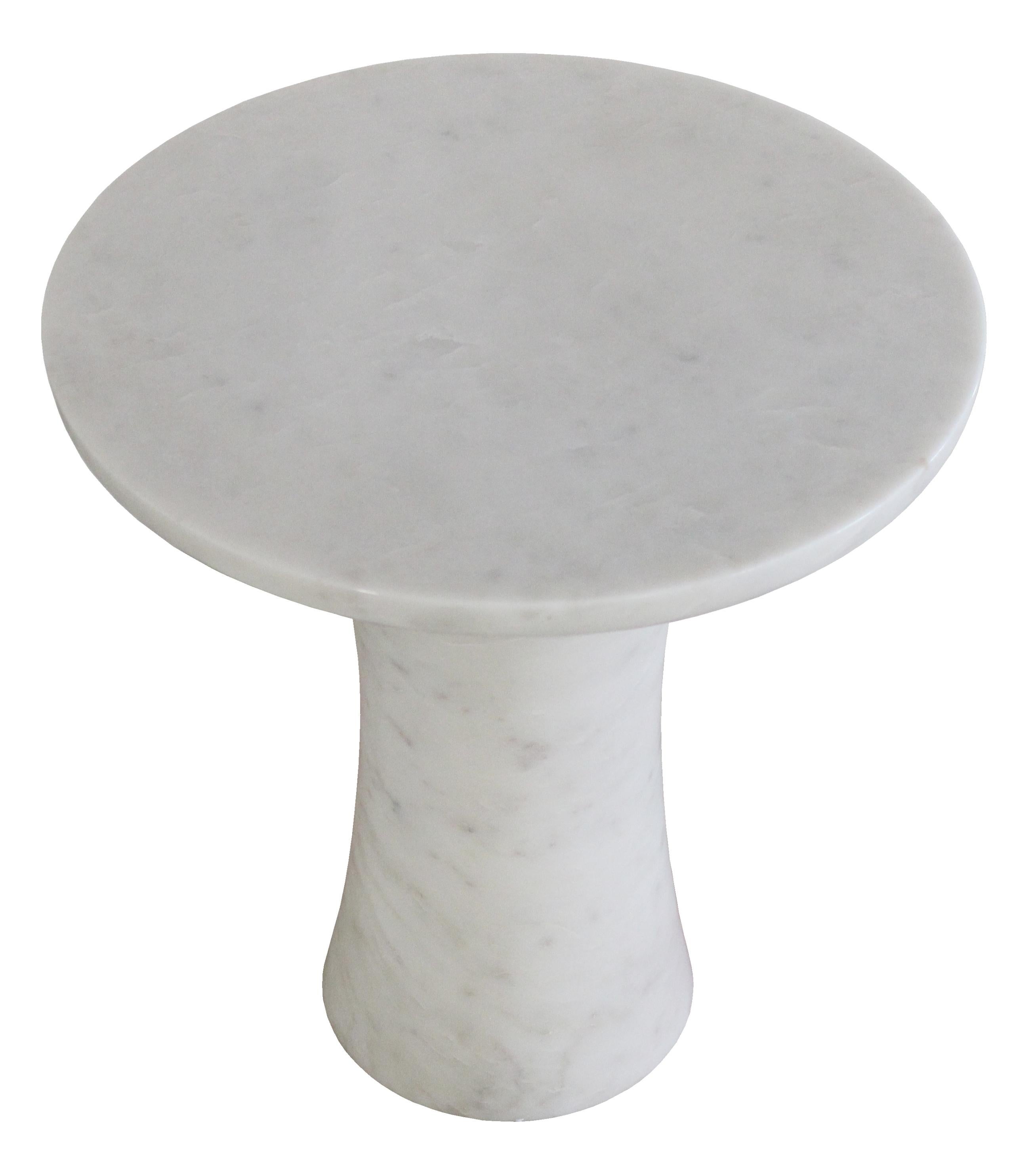 Other Tabla Table in White Marble by Paul Mathieu for Stephanie Odegard For Sale