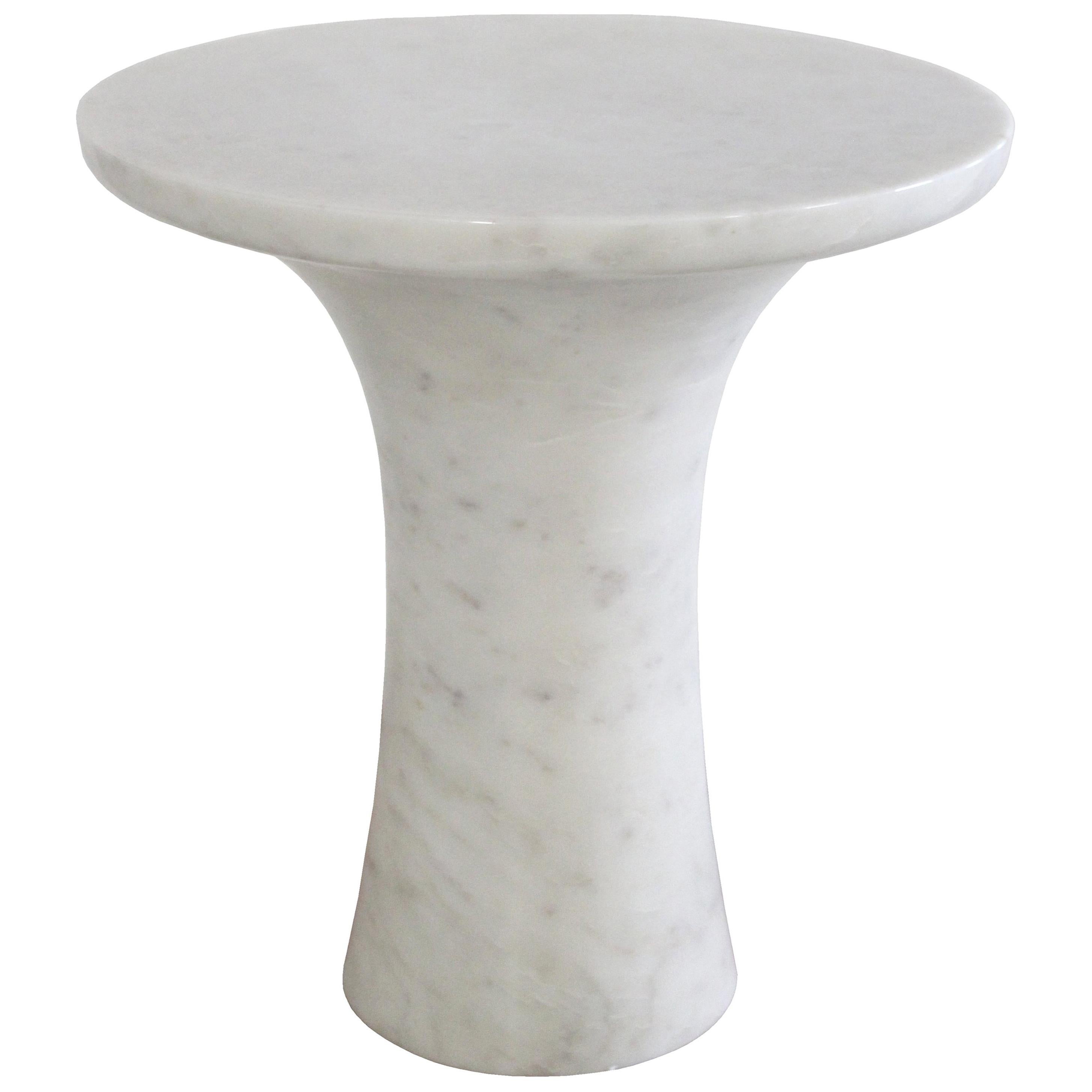 Table Tabla en marbre blanc par Paul Mathieu pour Stephanie Odegard