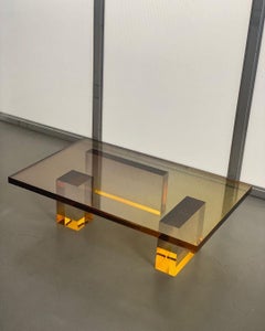 Tavolino da caffè contemporaneo Olive Amber Gradient Crystal 06 di Saerom Yoon