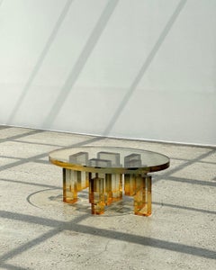 Olive Gradient Crystal Sunset Contemporary Dining Table 13 by Saerom Yoon