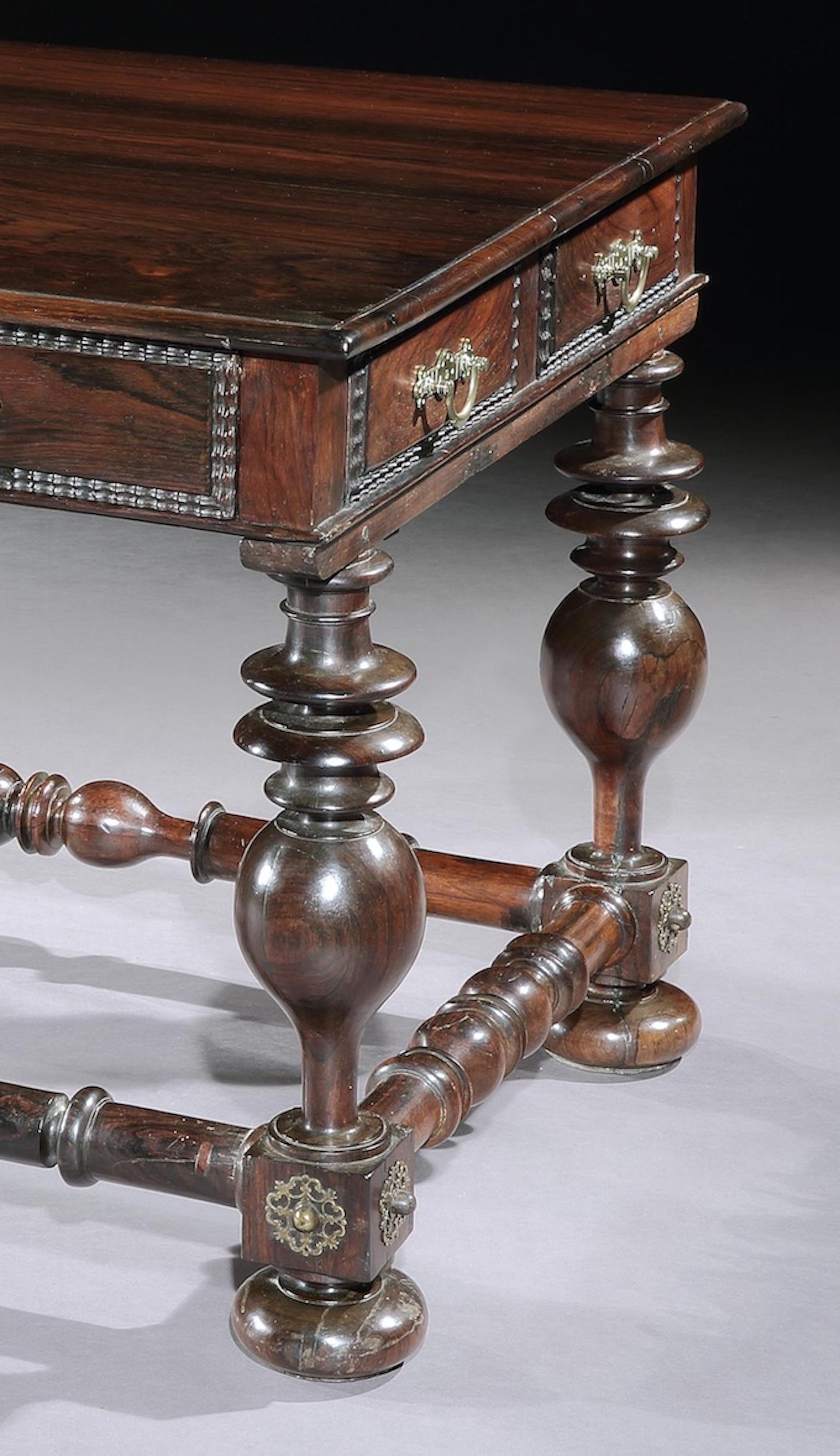 Turned Table, 17th Century Baroque, Portuguese, Brazilian Rosewood