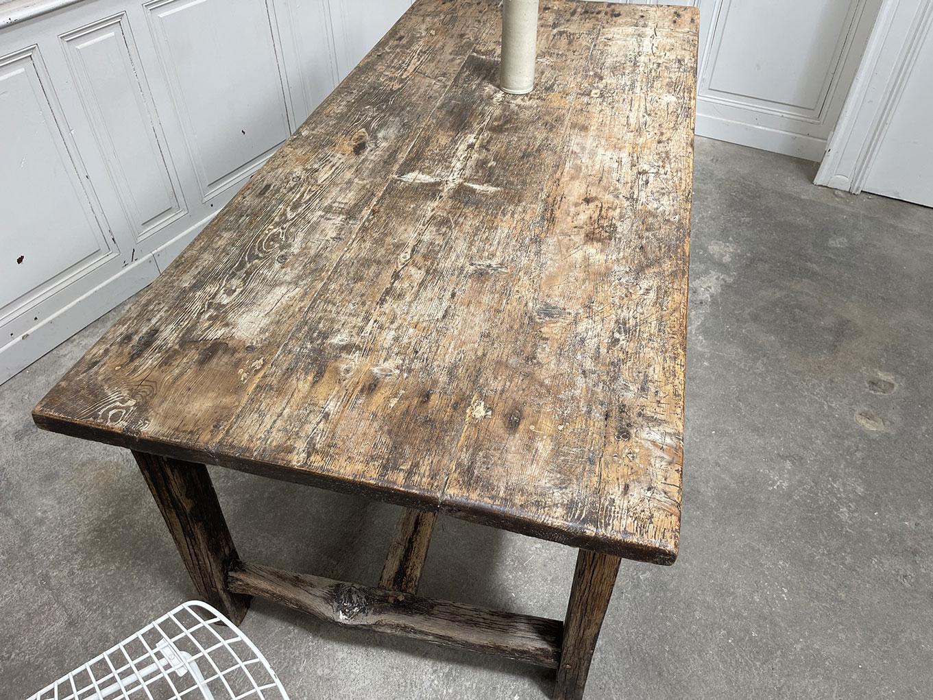 Table 1900 en chêne massif en vente 1