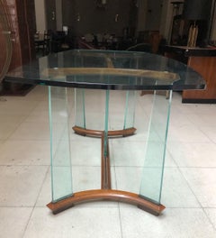 Table 1950 in Glass, Wood and Bronze, Italian