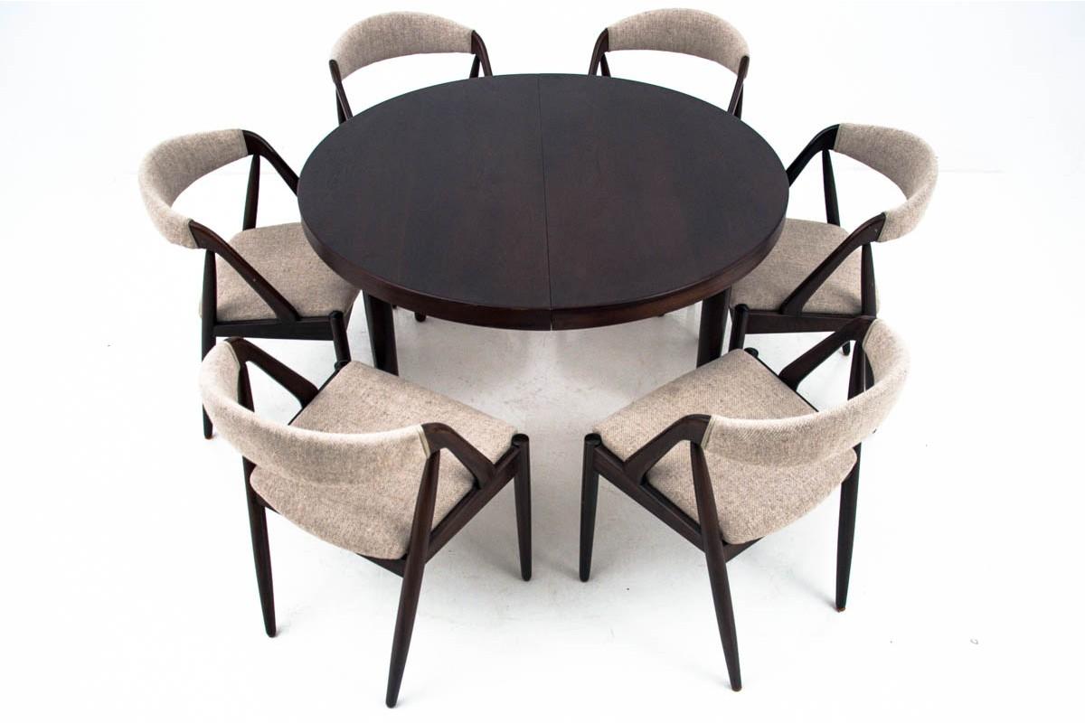 Table and 6 Chairs, Design by Kai Kristiansen, Danish Design, 1960s 3