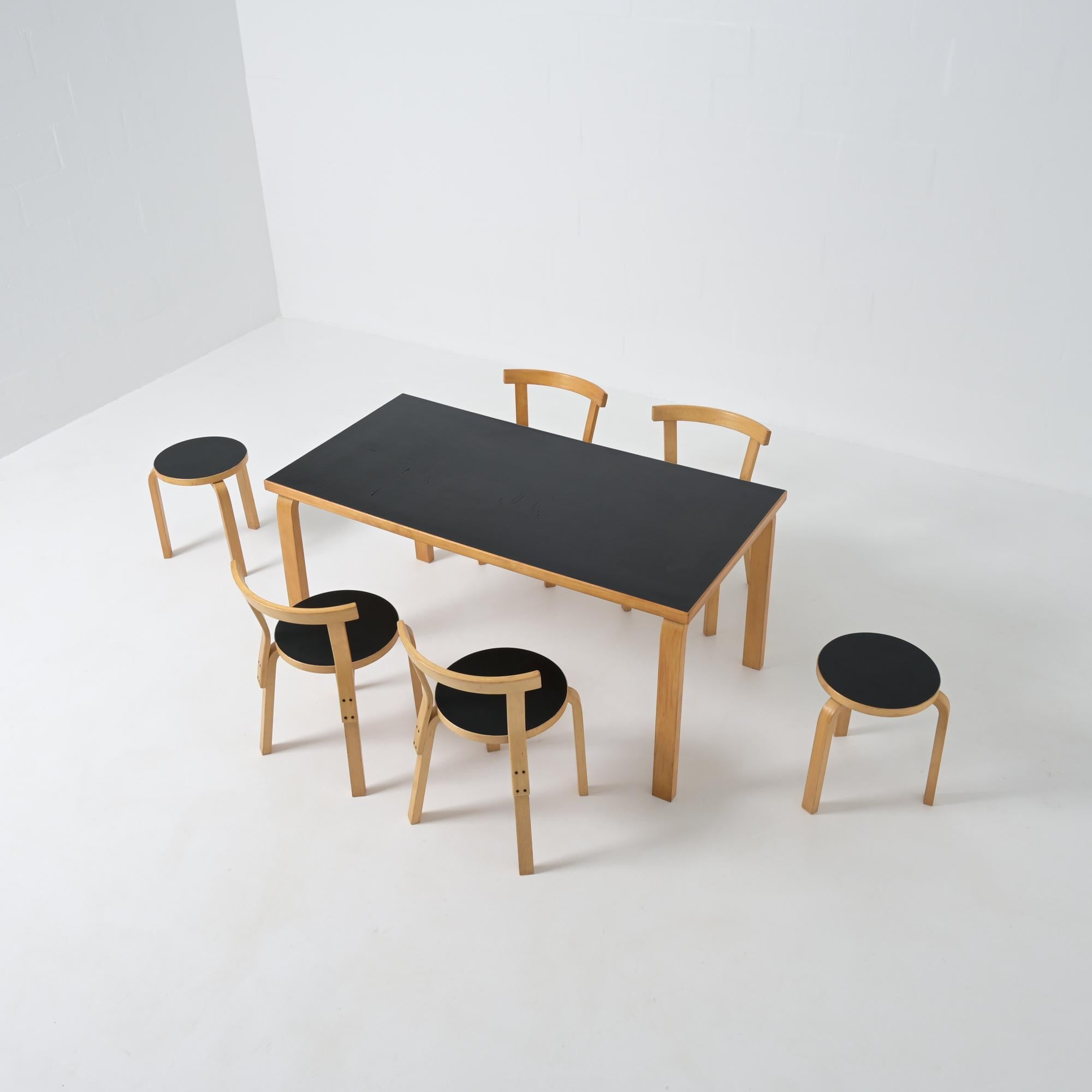 Alvar Aalto designed Table 81A for Artek in the 1950s. Artek is a Finnish furniture manufacturer that Aalto co-founded in 1935.

The table is made of solid birch wood, which is masterfully bent into the timeless leg design seen on other pieces in