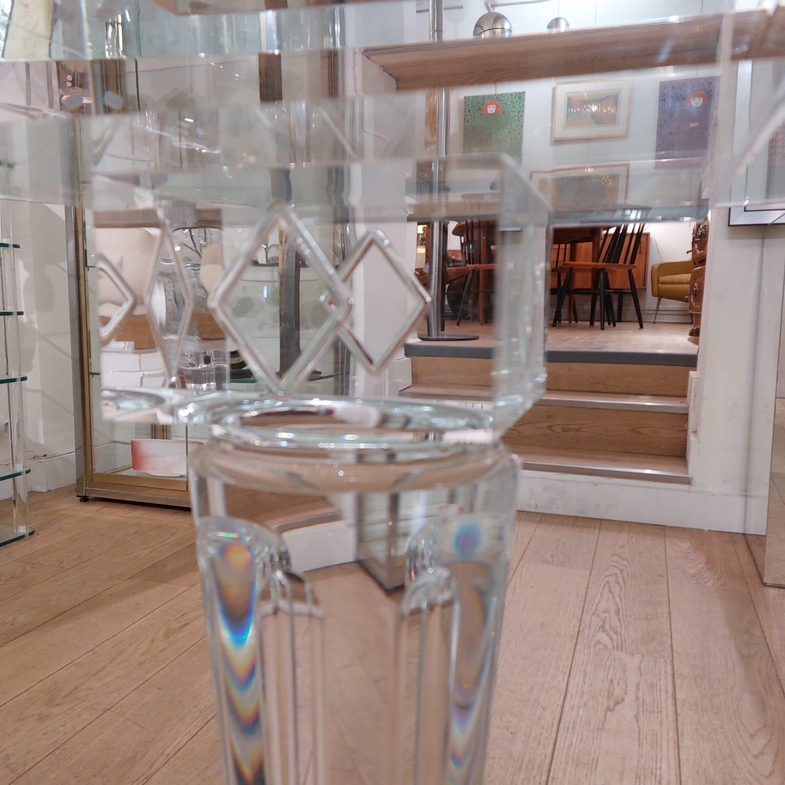 Table à manger en plexiglass et verre Fabian art Roma 3