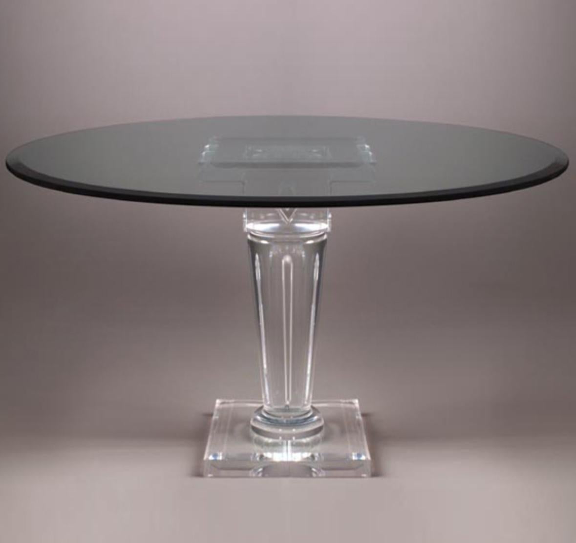 Table à manger en plexiglass et verre Fabian art Roma 4
