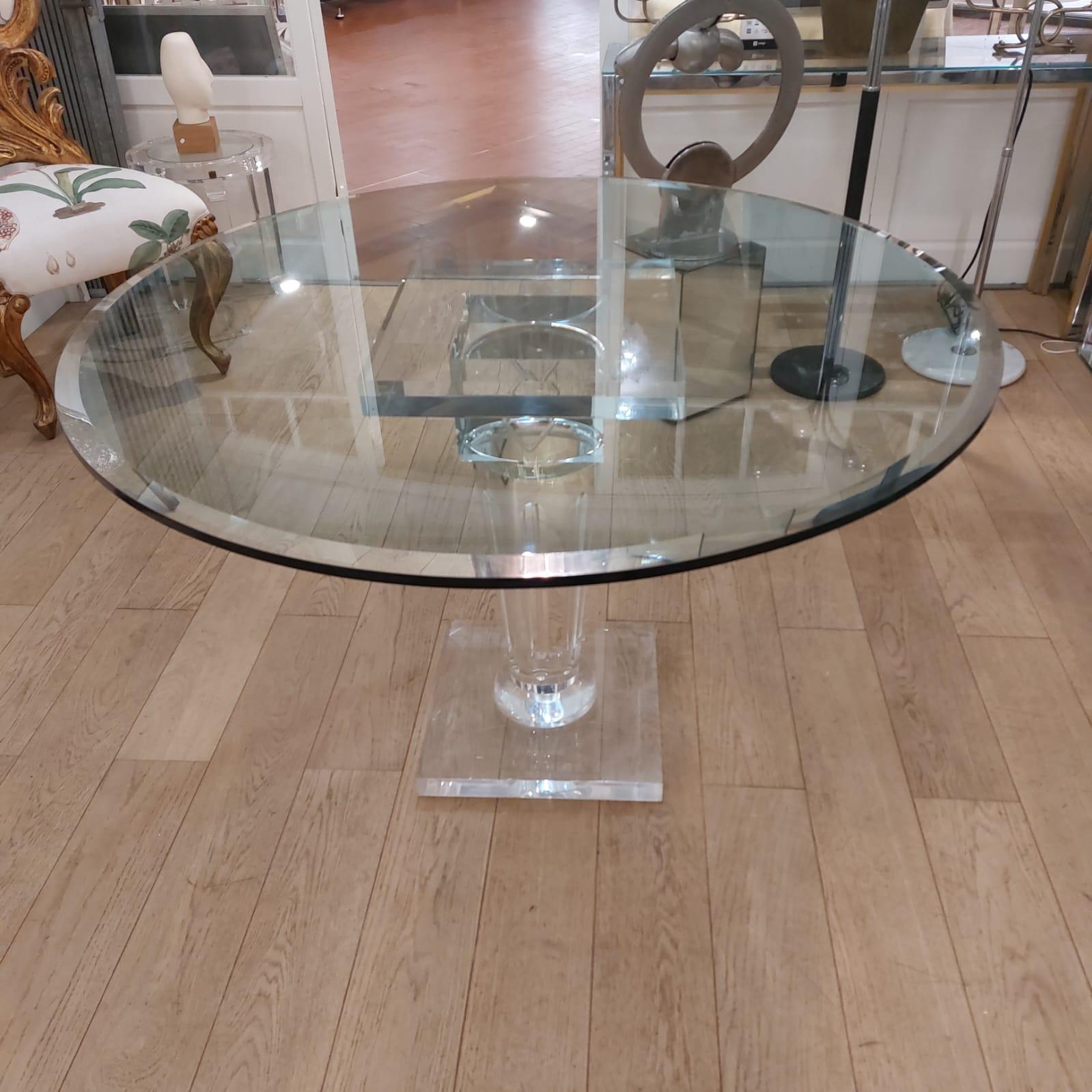 Organic Modern Table à manger en plexiglass et verre Fabian art Roma