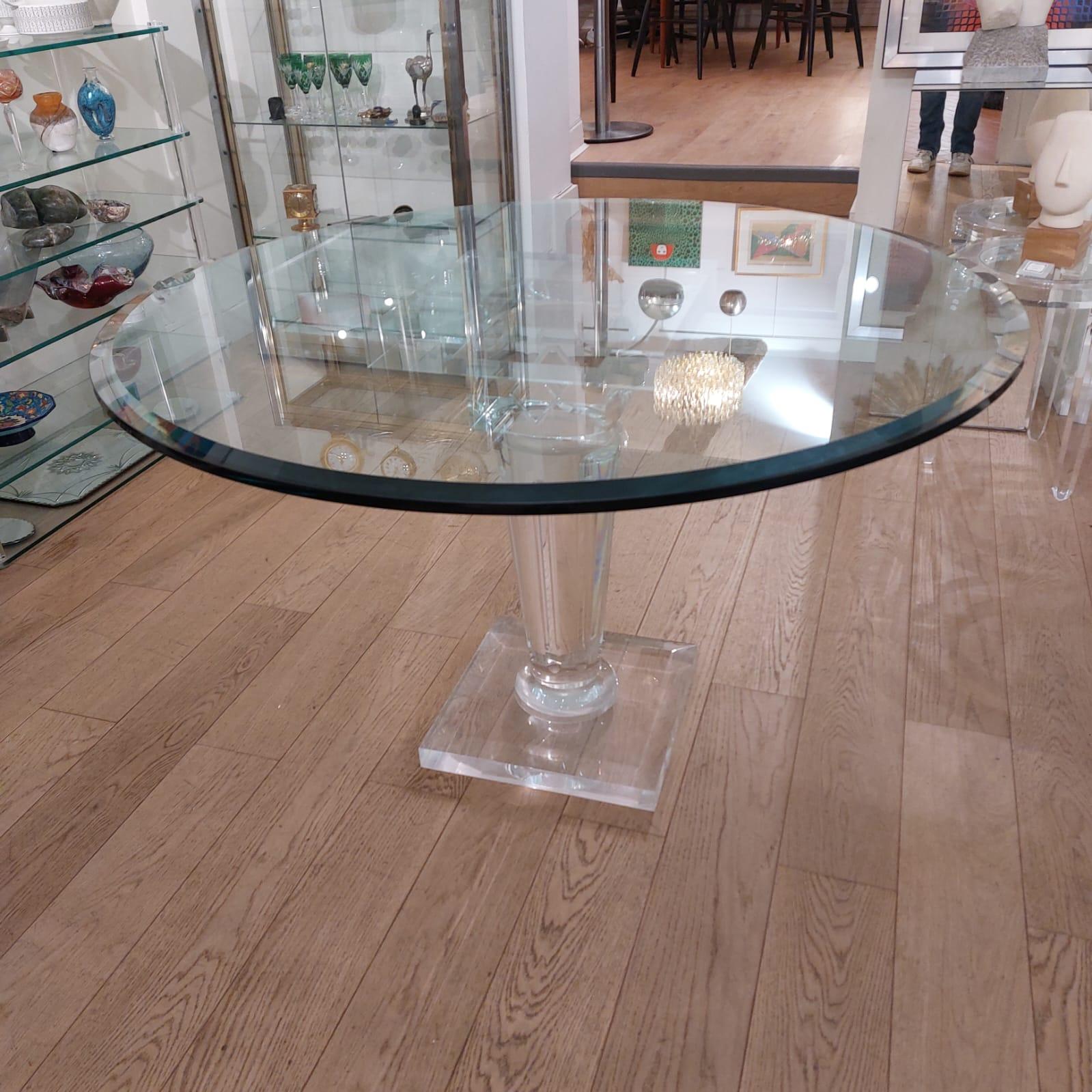 Glass Table à manger en plexiglass et verre Fabian art Roma