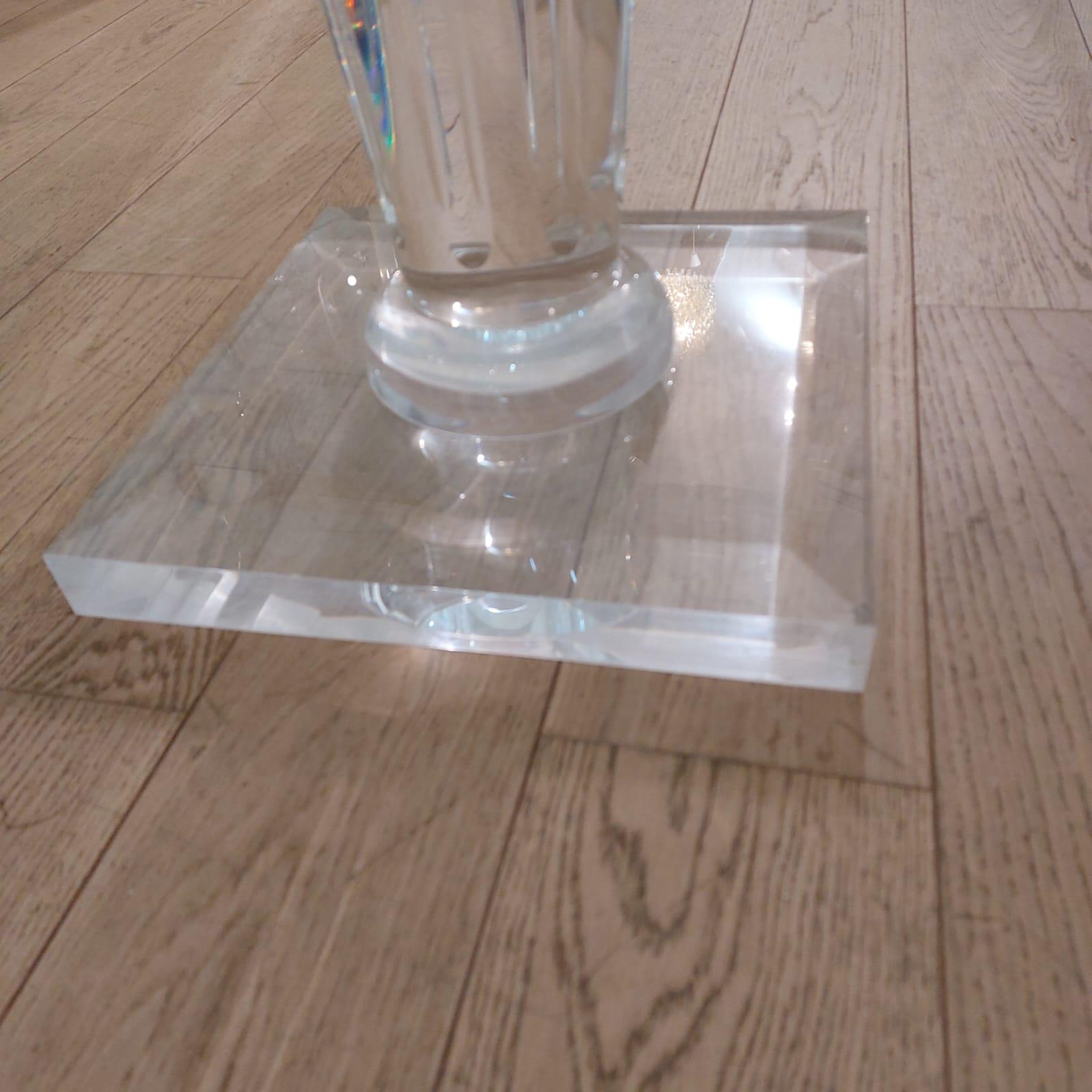 Table à manger en plexiglass et verre Fabian art Roma 2