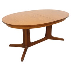 Table à manger ovale By Vintage des années 60 70 en teck avec rallonges