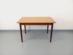 Table à manger rectangulaire style scandinave vintage en teck et mélaminé des an